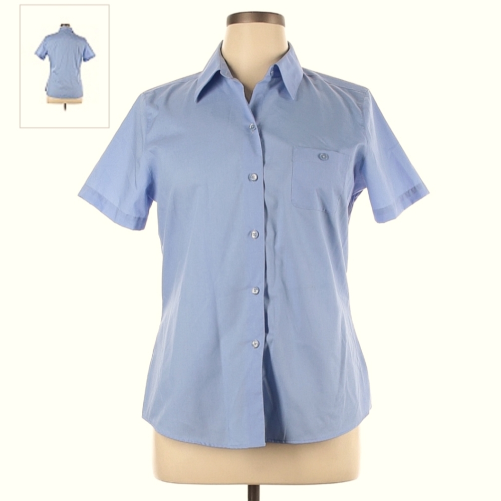 Foxcroft Short Sleeve Wrinkle Free Women's Petite 8